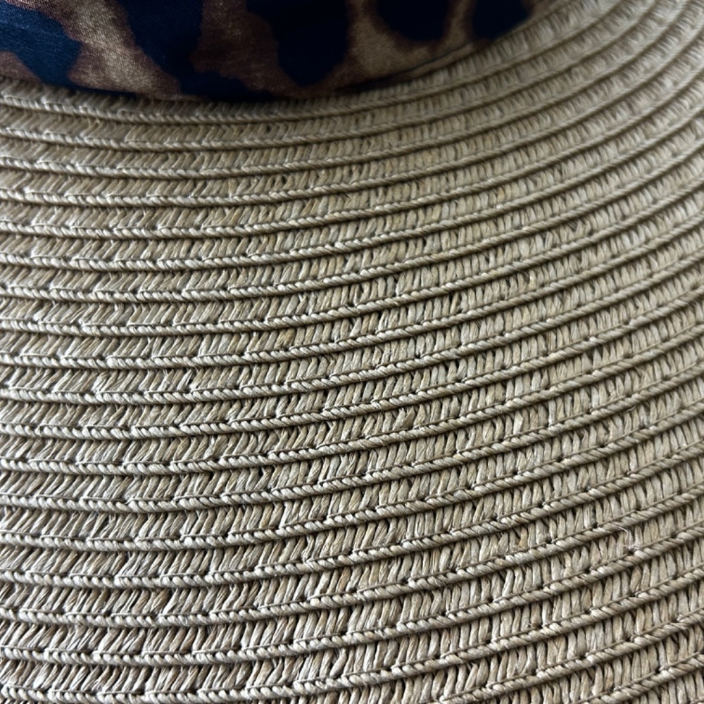 Mini Leopard Print Crossbody Box Bag w/ Straw Hat - Picture 11 of 13